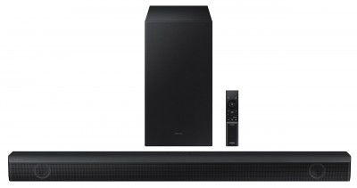 Samsung Soundbar (HW-B55E/XL), 2.1 Channel, Wireless Subwoofer, Dolby 2ch & DTS Virtual X Experience Sound, AI Adaptive Sound Lite, Energy Star (Black)