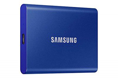 Samsung T7 2TB Up to 1,050MB/s USB 3.2 Gen 2 (10Gbps, Type-C) External Solid State Drive (Portable SSD) Blue (MU-PC2T0H)