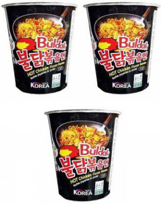 Samyang Stir Fried Hot Chicken Flavour Raman Cup Noodles, 70mg*3 Pack (Pack of 3) (Imported) Cup Noodles Non-vegetarian  (3 x 70 g)