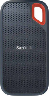 SanDisk E61/1050 Mbs/Window,Mac OS,Android/Portable,Type C Enabled/5 Y Warranty/USB 3.2 2 TB Wired External Solid State Drive (SSD)  (Black, Red, Mobile Backup Enabled)