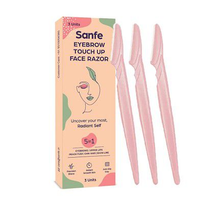 Sanfe Reusable Eyebrow Touch Up Hair Removing Face Razor For Women - Pack of 3