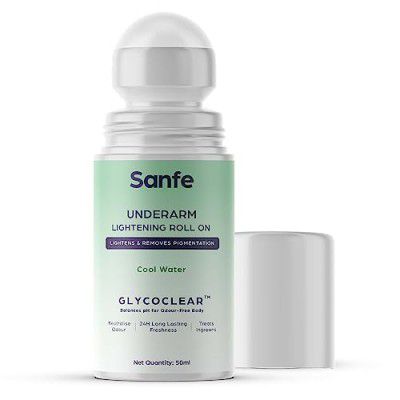 Sanfe Underarm Lightening Roll On with 5% AHA, Glycolic Acid & Salicylic acid for Women | For Underarms | Lightens & Remove Pigmentation | Deodorant for Underarms | Glycoclear Technology | Men & Women