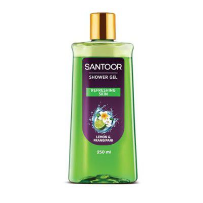 Santoor Lemon & Frangipani Refreshing Shower Gel For Women | Body Wash - 250ml