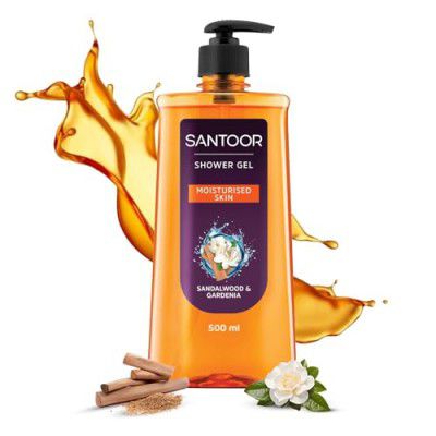 Santoor Moisturizing Shower Gel With Natural Sandalwood & Gardenia Extracts | 500ml