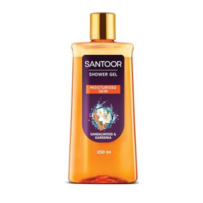 Santoor Sandalwood & Gardenia Shower Gel For Women | Moisturizing Body Wash With Glycerin & Magnolia Extracts For Soft Skin - 250ml