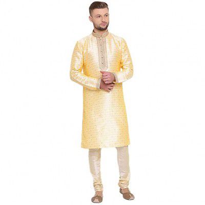 Sanwara Men's Silk Regular Kurta