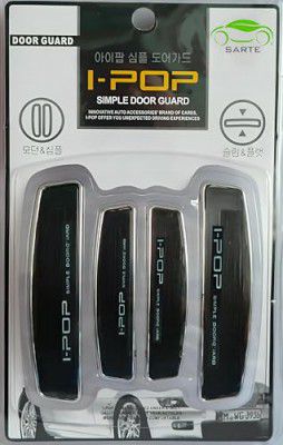 SARTE Universal Anti Scratch I Pop Car Door Edge Guard Bumper Scratch Protector Compatible with All Cars Black Colour (Set of 4)