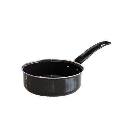 Saucepan for Tea Milk and Chai Pan Induction Base and Gas Stove T Pan (patila)|Tea/Milk Boiling Pot Vessel | Mini Sospan with Bakelite Handle 950 ML Capacity 16cm, Black