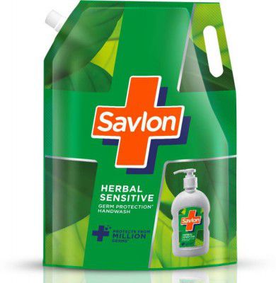 Savlon Herbal Sensitivel pH balanced Liquid Hand Wash Refill Pouch  (1500 ml)