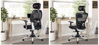 SAVYA HOME APEX Chairs Apollo Chrome Base HIGH Back Office CHAIR2, Black, Standard (AM-5001CB) & Beatle High Back Office Chair (Beatle HB AL ADJ), Black, (Model: AM-5006HBAJAL)