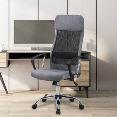 SAVYA HOME Zenith Ergonomic High back chair | Mesh Office Adjustable Arm Chair  (Grey, DIY(Do-It-Yourself))