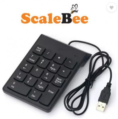 SCALEBEE Wired Numeric Keypad Slim Mini Number Pad Keyboard Numpad for Laptop & Desktop Wired USB Laptop Keyboard  