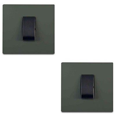 Schneider Electric Opale-1 Module Grid and Cover Plate, Gleaming Grey (Pack of 2)