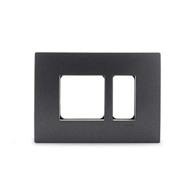 Schneider Electric Opale-3 Module Grid and Cover Plate, Black Graphite (Pack of 1)