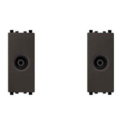 Schneider Electric Zencelo India-TV Socket - Dark Grey (Pack of 2)