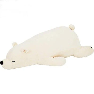 SCOOBA Super Soft Sleeping Polar Bear Stuffed Toy 37cm Random Color