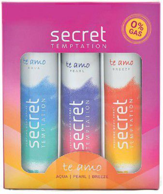 secret temptation Te Amo combo (120 ml x 3) Body Spray - For Women  (360 ml, Pack of 3)