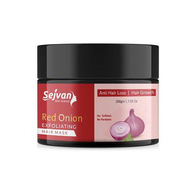 Sejvan Red Onion Hair Mask for Hair Fall and Breakage Control (200 Gm)