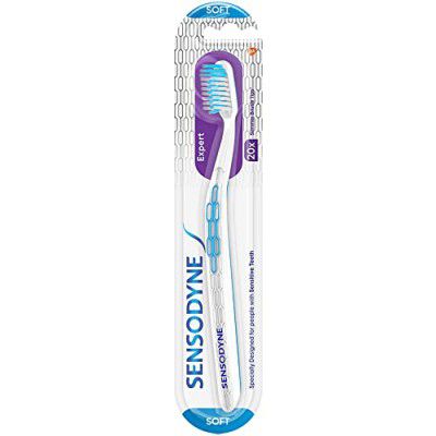 Sensodyne Adult Manual Toothbrush: Expert Tooth Brush With 20X Slimmer & Soft Cross-Active Bristles, 1 Piece., White