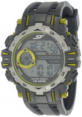 SF Digital Dial Plastic Strap Watch for Men-NM77069PP02