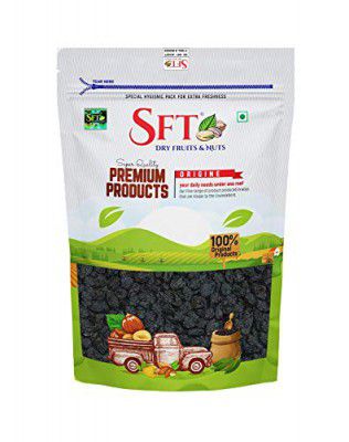 SFT Afghani Seedless (Black Raisin) Dried Grapes, Handpicked Pouch