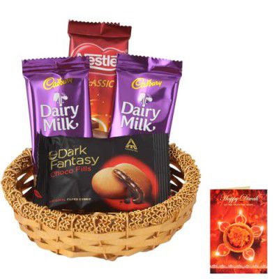 SFU E Com Choco Fills With Loaded Milky Chocolates| Diwali Chocolate Gift | Premium Diwali Greeting Card with Chocolate Hamper | Chocolate Gift Hamper | 1211