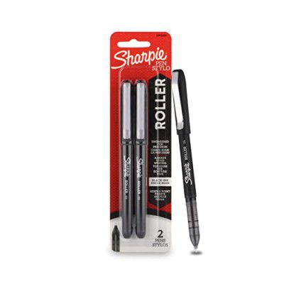 SHARPIE Black Roller Ball Pen (Pack of 2)