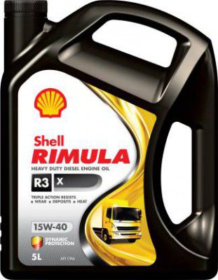 Shell Rimula R3X 15W-40 API CH4 Heavy Duty Engine Oil  (5 L, Pack of 1)