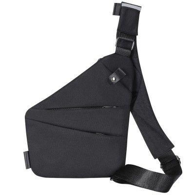 Shoulder Backpack, Anti-Theft Waterproof Small Sling Bag for Men/Women Chest, Black, Traveling