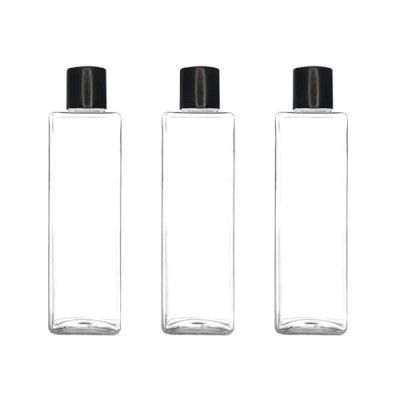 Shree Mahalaxmi 100ml Empty Clear Plastic Square Bottles Refillable Travel Size Cosmetic Travelling Containers Small Leak Proof Squeeze Bottles with Black Flip Cap for Toiletries,Shampoo (3)