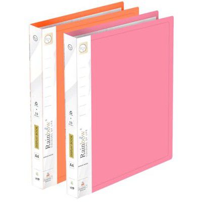 Shuban 10 Pocket Set of 2 A4 Size Presentation Display Book Folder File Binders with Plastic Clear Sleeves Document Organizer for Music Sheets Artwork Drawing for School Office