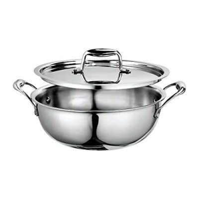 Signoraware Artista 2.5 litres Triply Induction Shallow Kadhai, Cookware Kadai