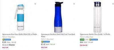 Signoraware bottles @ 70% Discount