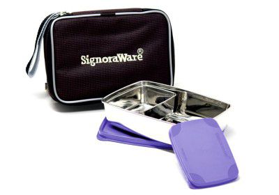 Signoraware Compact Steel Small Lunch Box