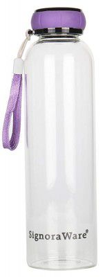 Signoraware Glass Bottle- 550ml, Purple, Set of 1