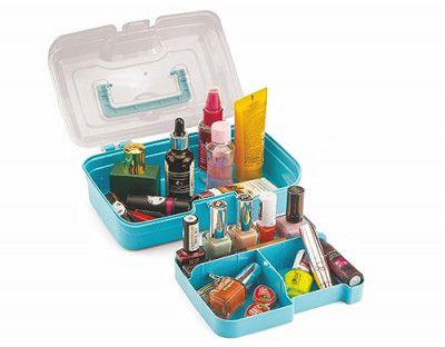 Signoraware Rectangular Box Small, Multi Purpose Box, Multi Utility Storage, (1 Pc, E Blue)