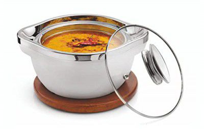 SignoraWare Royal Bliss Casserole Inside Steel with Glass Lid, 2000ml