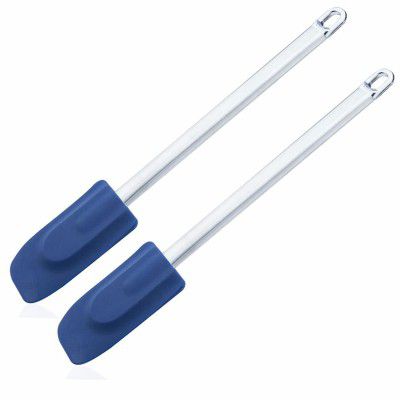 Signoraware Silicon Spatulla with Steel Pipe Handle, Set of 2, Silver, Standard, SG_7060S2_Silver