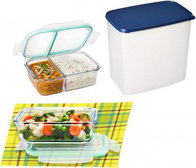 Signoraware Slim High Borosilicate Bakeware Safe Big Lunch Box 