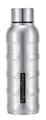 Signoraware Spencer Single Walled Stainless Steel Fridge Water Bottle, 800 ml, Set of 1, Silver