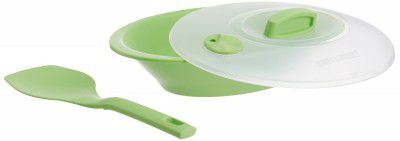 Signoraware Square Dinner Set, 23-Pieces, Parrot Green (Plastic)