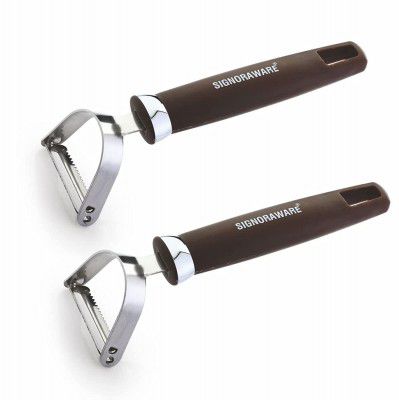 Signoraware Y Shape Peeler (Brown Handle) 6.5 inch, Set of 2