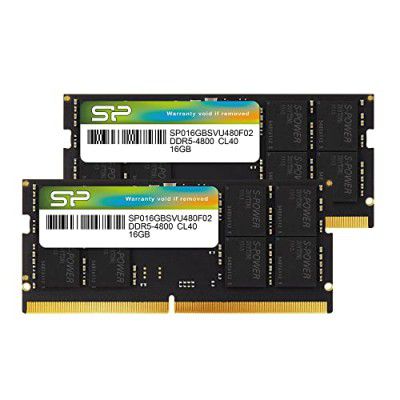 Silicon Power DDR5 32GB Dual Channel Kit (16GB x 2) 4800MHz (PC5-38400) CL40 1.1V 260-Pin SODIMM Laptop Notebook Computer RAM Memory Module