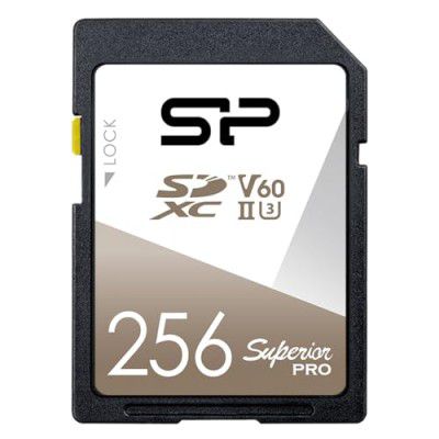 Silicon Power Superior Pro 256GB SDXC(V60) Memory Card (SP256GBSDXJV6V10)