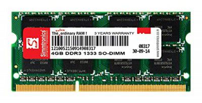 Simmtronics 4GB DDR3 1333 MHZ (10600) So-Dimm Laptop (4GB DDR3 Laptop) Ram with 3 Years Warranty