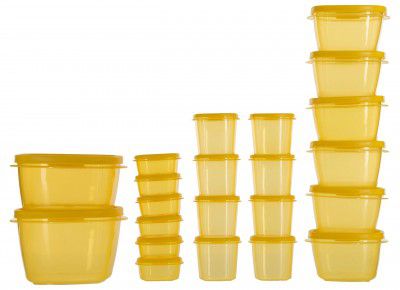 SIMPARTE SuperSturdy Eco Plastic Kitchen Storage Containers 22-Pieces