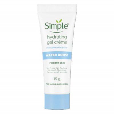 Simple Water Boost Hydrating Gel Creme 15g | For 100 HR Hydration | For Dry dehydrated Skin | With Pentavitin & 11% Hydrating Actives