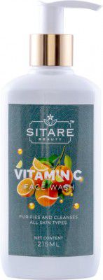 Sitare Beauty Vitamin C Face wash | Promotes Brighter Skin | Glowing Bright Skin Face Wash for Women & Men | Dermatologically Tested.