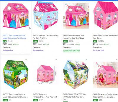 Skediz Kids Tents Starts at ₹399