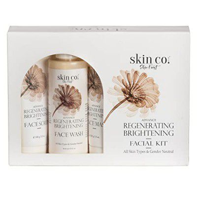 Skin Co Regenerating Brightening Facial kit For Dull Skin Set of 4 Combo Pack